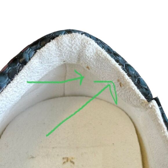 Kenneth Cole New York Kam Black & Blue Snake Embossed Tennis Shoes Sz 5.… - Picture 6 of 7